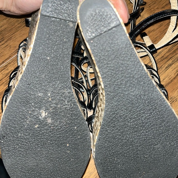 Cherish Collection Cherish Collection Polina black 7.5 wedge sandal cork - Picture 6 of 8